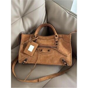 Moto Bag Sheep Skin Suede Tan Purse Handbag Unbranded - Used ONCE